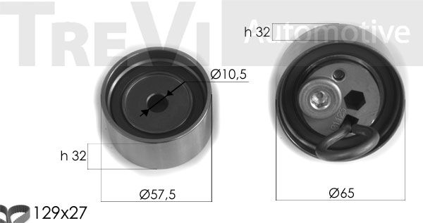 TREVI AUTOMOTIVE Комплект ремня ГРМ KD1339